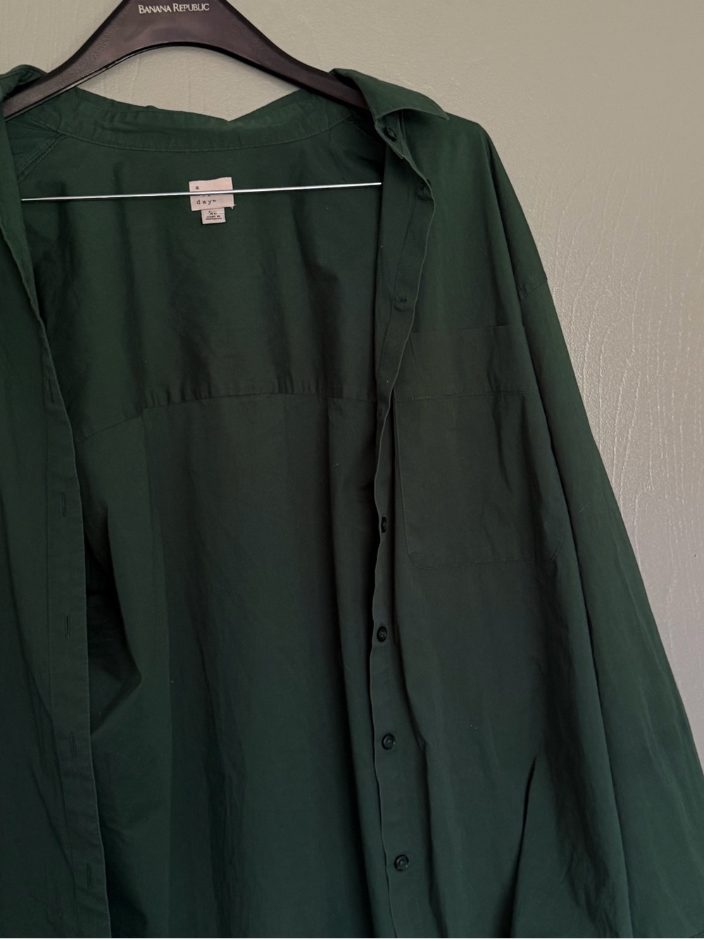 a new day Dark Green Men's Casual Button-Down Shirt